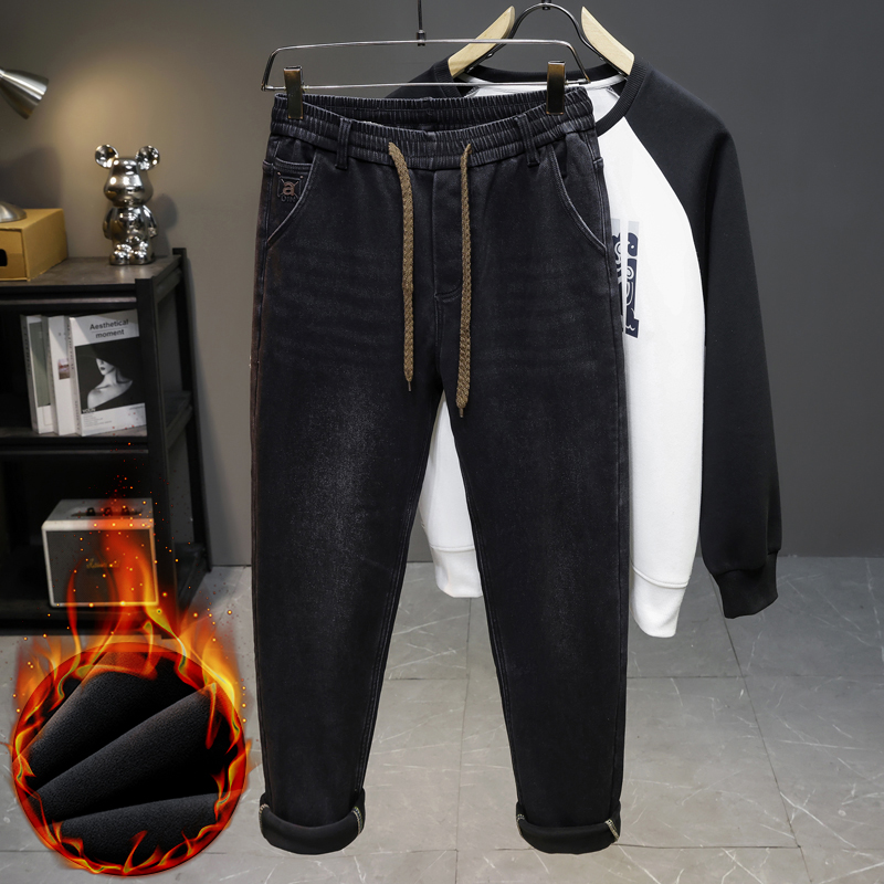Men'S Fashion Grey Jeans - Jeans in pile da uomo, nuovi,